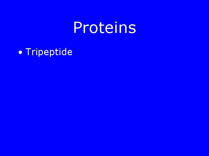 Proteins • Tripeptide 