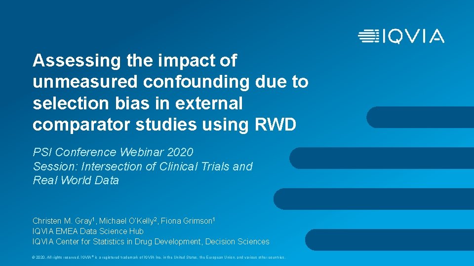 Assessing the impact of unmeasured confounding due to selection bias in external comparator studies