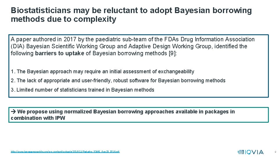 Biostatisticians may be reluctant to adopt Bayesian borrowing methods due to complexity A paper