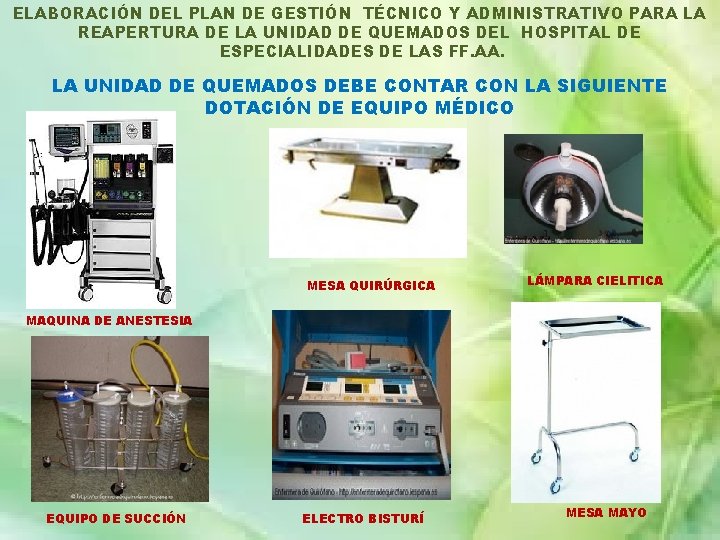 ELABORACIÓN DEL PLAN DE GESTIÓN TÉCNICO Y ADMINISTRATIVO PARA LA REAPERTURA DE LA UNIDAD