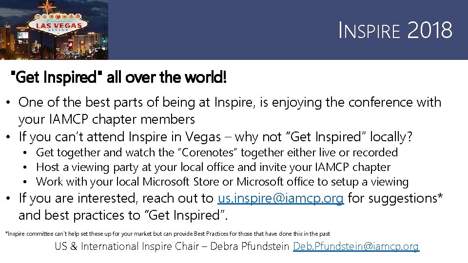 INSPIRE 2018 "Get Inspired" all over the world! • One of the best parts