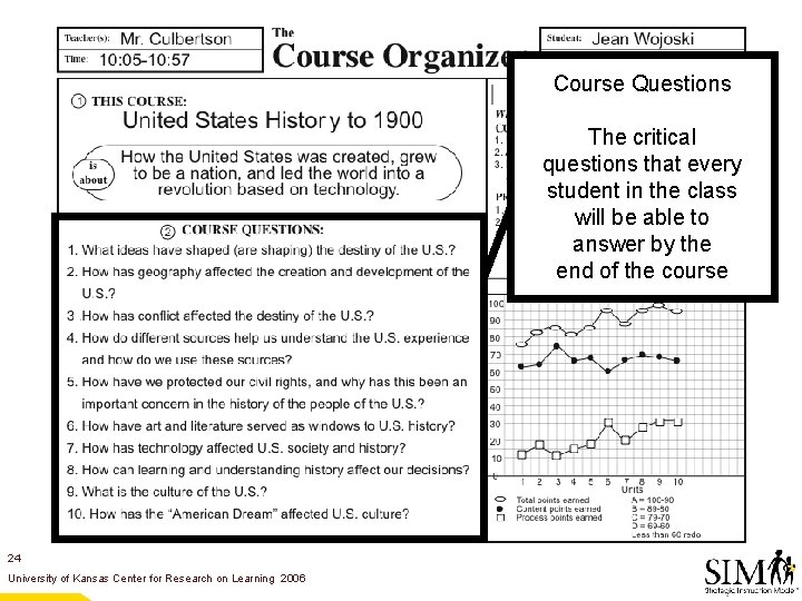 Course Questions The critical questions that every student in the class will be able