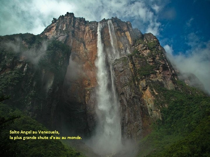 Salto Angel au Venezuela, la plus grande chute d'eau au monde. 
