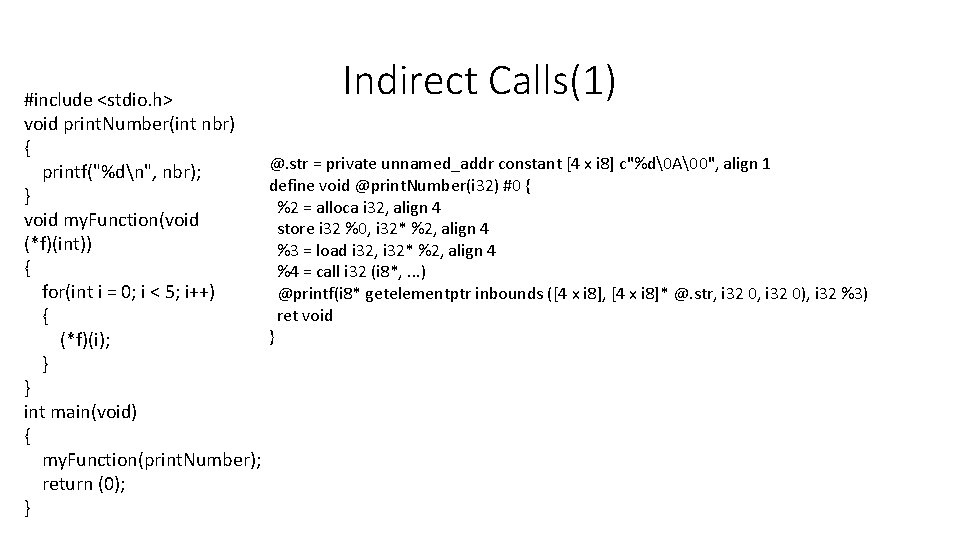 #include <stdio. h> void print. Number(int nbr) { printf("%dn", nbr); } void my. Function(void