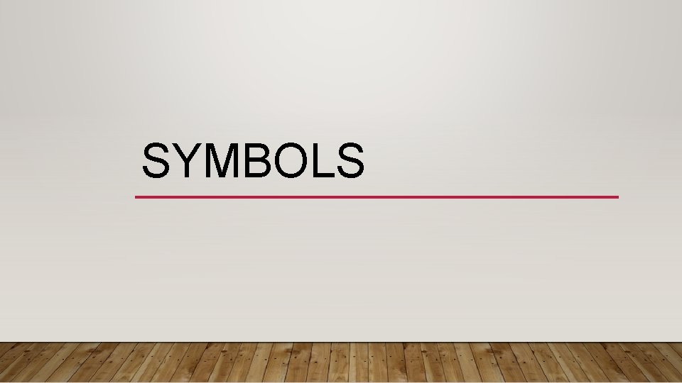 SYMBOLS 