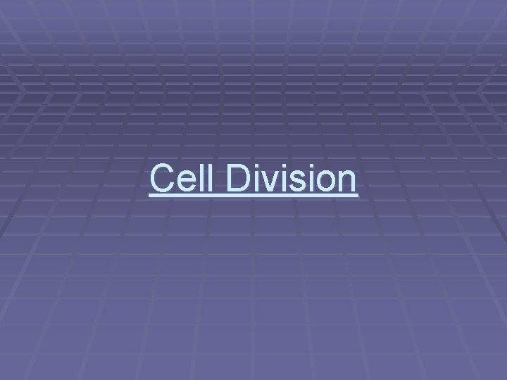 Cell Division 