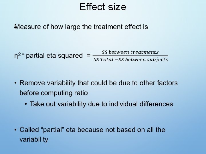 Effect size • 