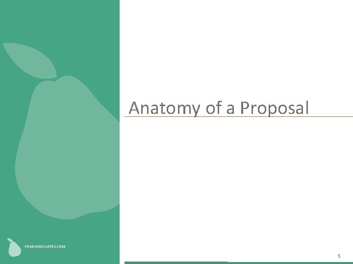 Fill shape with image Anatomy of a Proposal PEARASSOCIATES. COM 5 