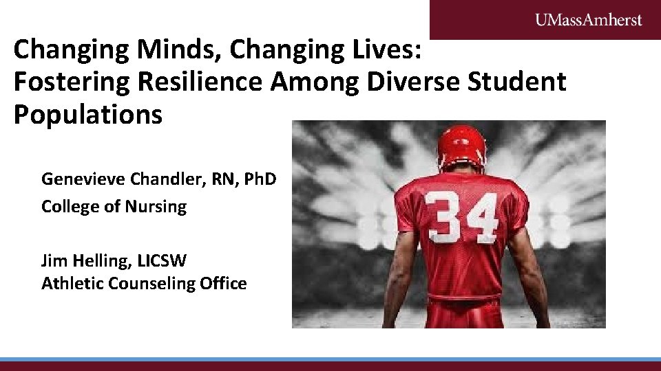 Changing Minds, Changing Lives: Fostering Resilience Among Diverse Student Populations Genevieve Chandler, RN, Ph.