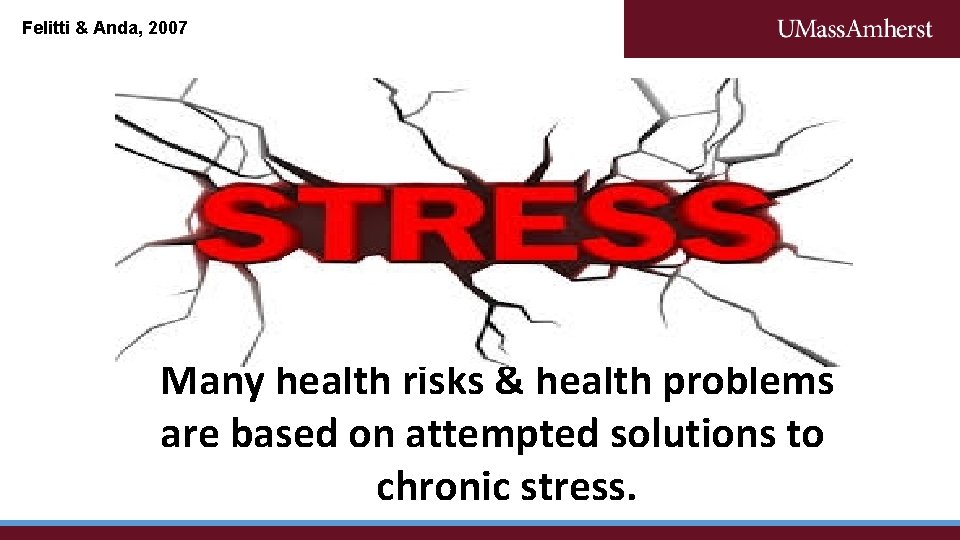 Felitti & Anda, 2007 Many health risks & health problems are based on attempted
