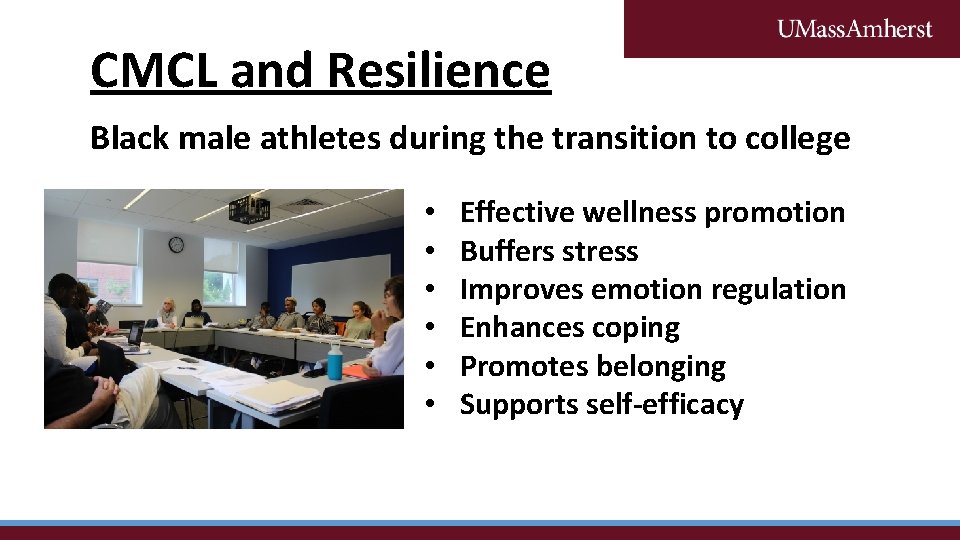 CMCL and Resilience Black male athletes during the transition to college • • •