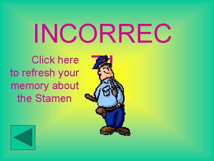 INCORREC Click here to refresh your T! memory about the Stamen 