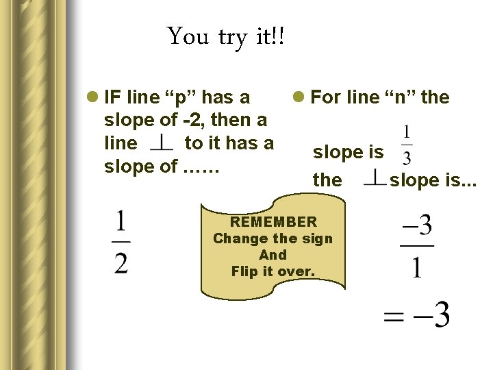 You try it!! l IF line “p” has a l For line “n” the