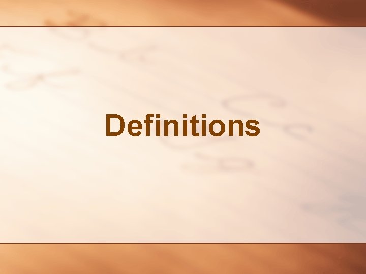 Definitions 