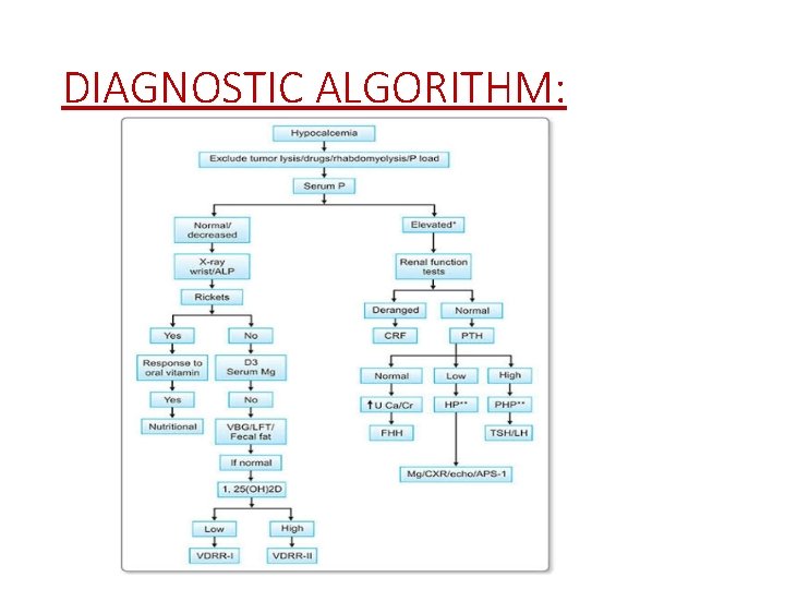 DIAGNOSTIC ALGORITHM: 