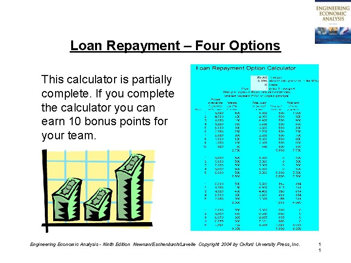 Loan Repayment – Four Options This calculator is partially complete. If you complete the