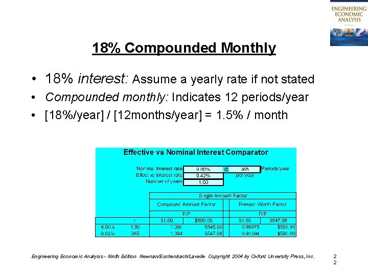18% Compounded Monthly • 18% interest: Assume a yearly rate if not stated •