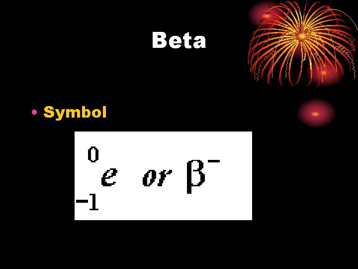 Beta • Symbol 