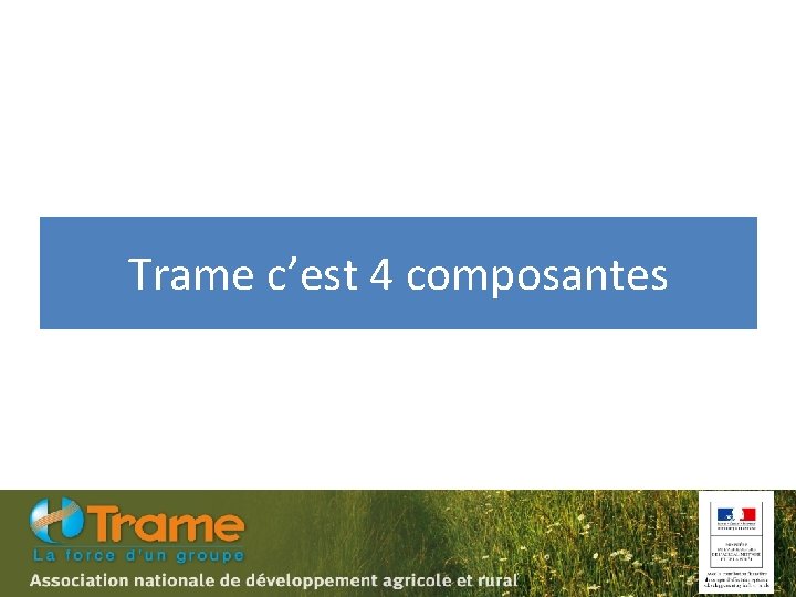 Trame c’est 4 composantes 