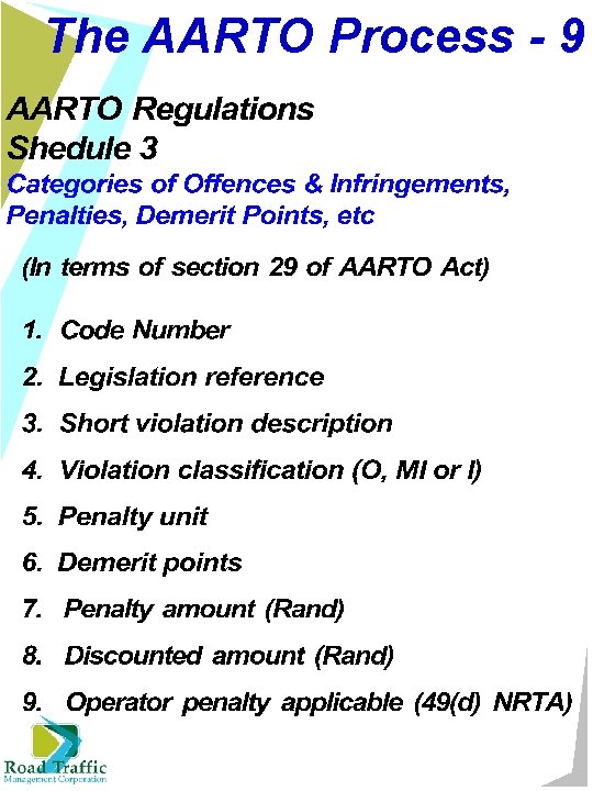 The AARTO Process - 9 