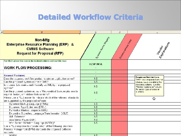 Detailed Workflow Criteria This is a 