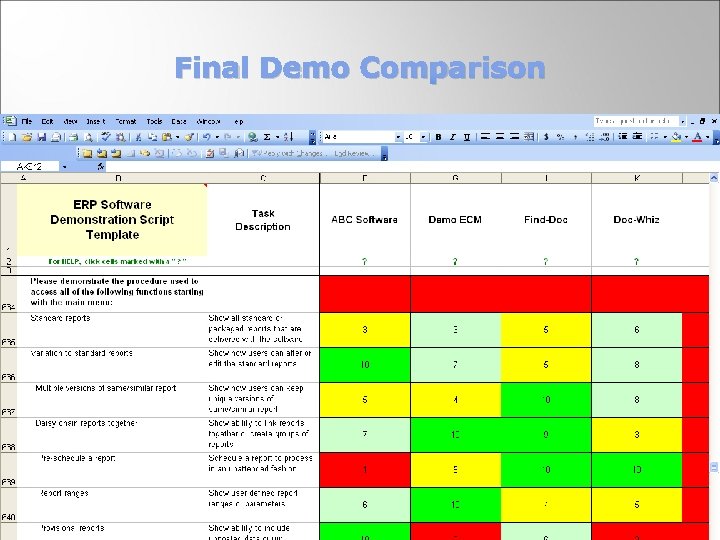 Final Demo Comparison 