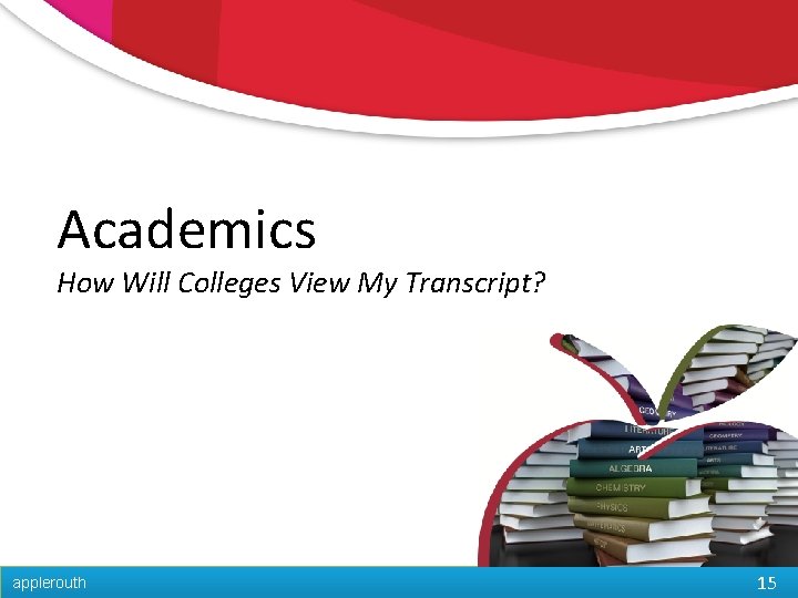 Academics How Will Colleges View My Transcript? applerouth 15 