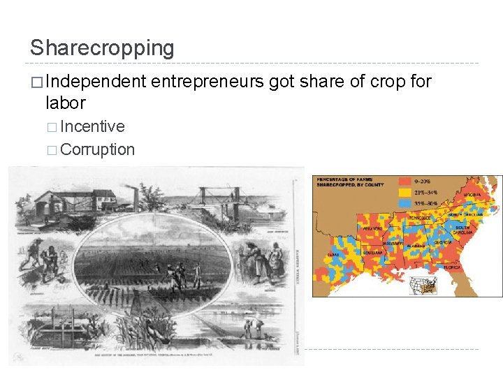 Sharecropping � Independent labor � Incentive � Corruption entrepreneurs got share of crop for