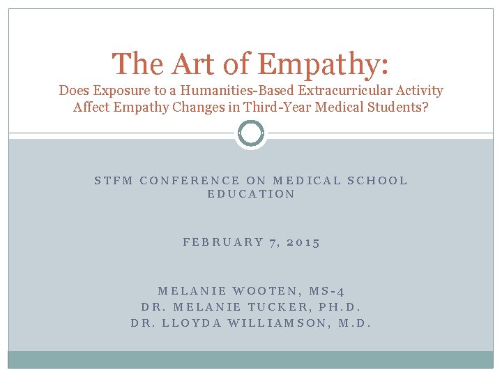 The Art of Empathy: Does Exposure to a Humanities-Based Extracurricular Activity Affect Empathy Changes