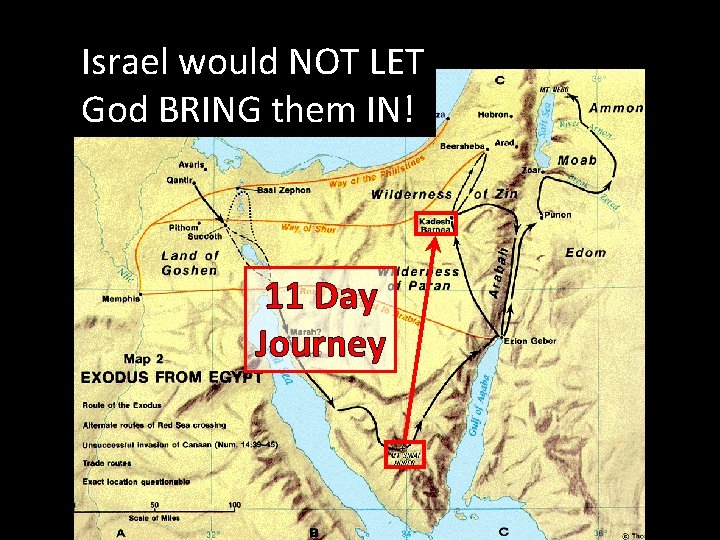 Israel would NOT LET God BRING them IN! 11 Day Journey 