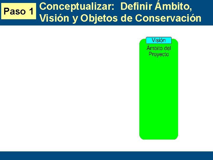 Conceptualizar: Definir Ámbito, Paso 1 Visión y Objetos de Conservación 