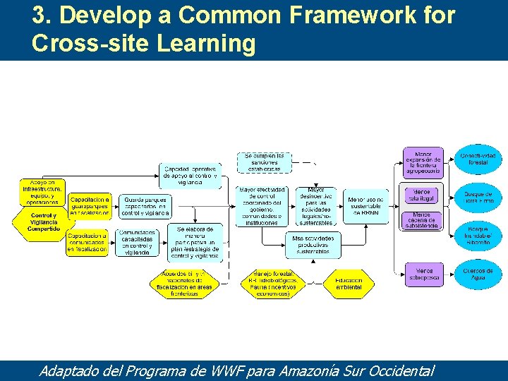 3. Develop a Common Framework for Cross-site Learning Adaptado del Programa de WWF para