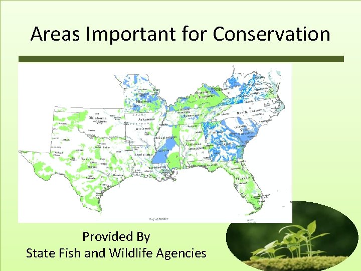 Areas Important for Conservation Provided By State Fish and Wildlife Agencies 