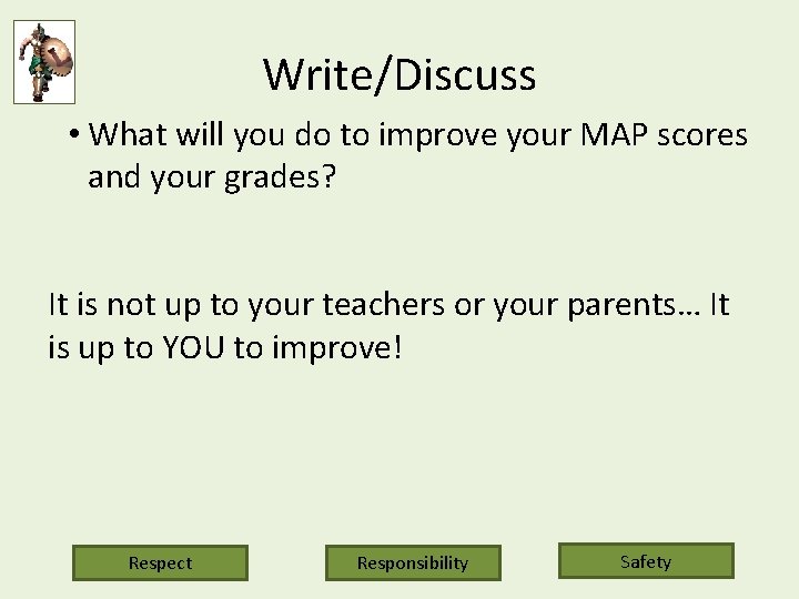 Write/Discuss • What will you do to improve your MAP scores and your grades?
