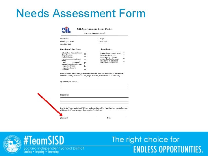 Needs Assessment Form 
