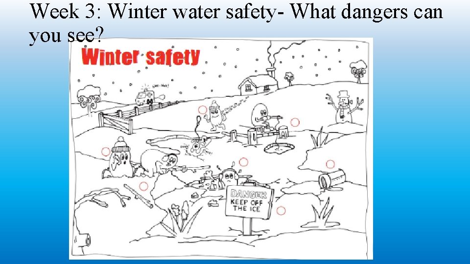 Week 3: Winter water safety- What dangers can you see? 