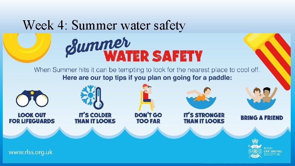 Week 4: Summer water safety 