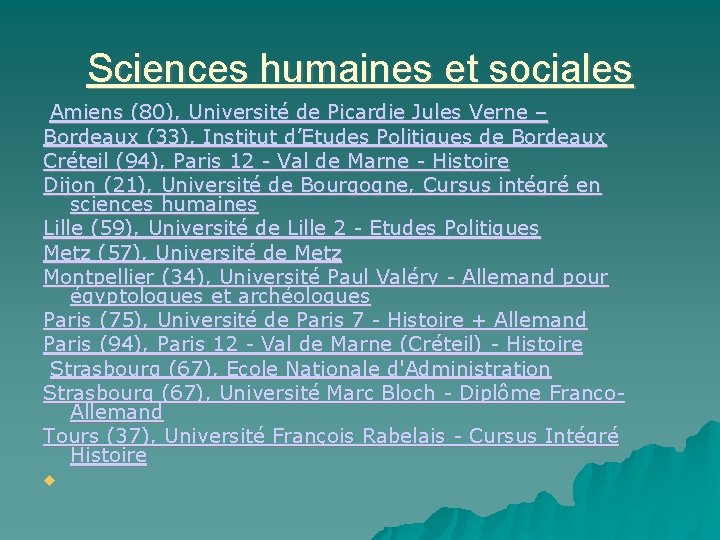 Sciences humaines et sociales Amiens (80), Université de Picardie Jules Verne – Bordeaux (33),