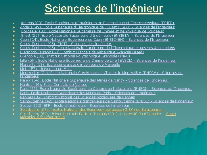 Sciences de l’ingénieur Amiens (80), Ecole Supérieure d'Ingénieurs en Electronique et Electrotechnique (ESIEE) Angers
