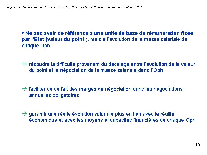 Négociation d’un accord collectif national dans les Offices publics de l’habitat – Réunion du