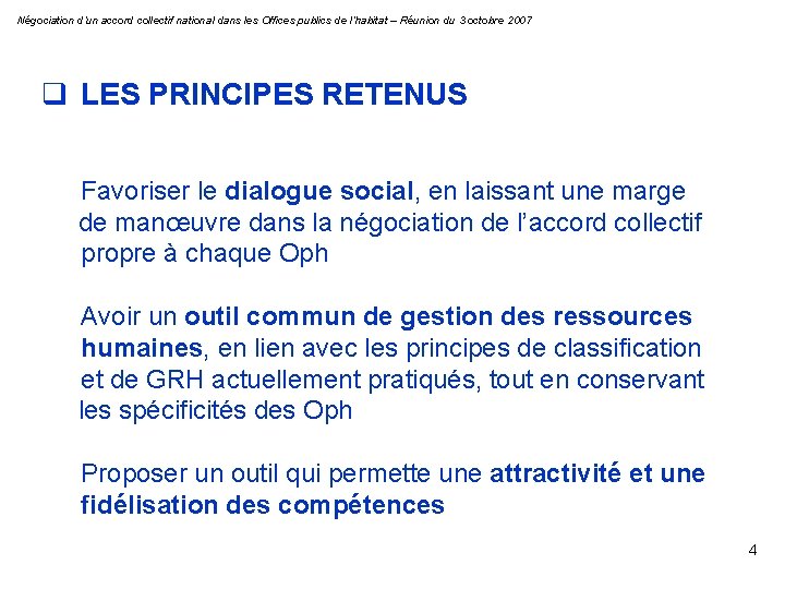 Négociation d’un accord collectif national dans les Offices publics de l’habitat – Réunion du