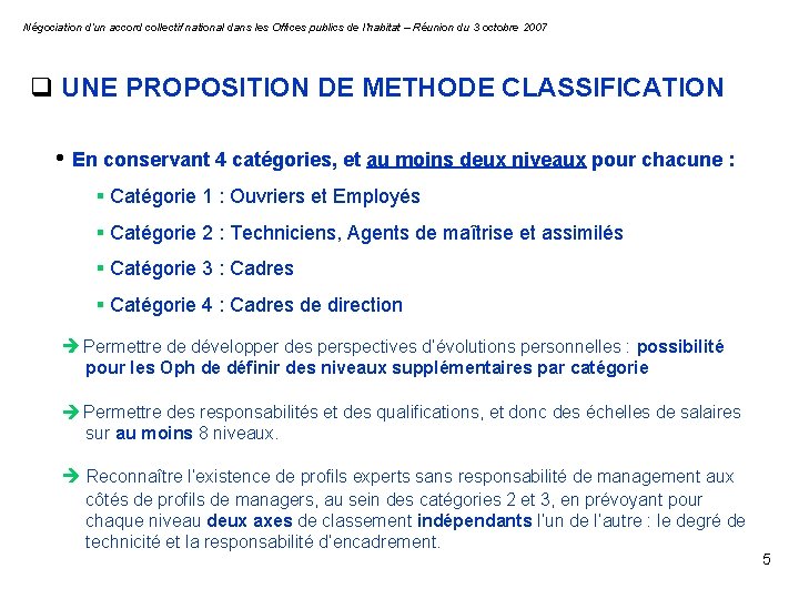 Négociation d’un accord collectif national dans les Offices publics de l’habitat – Réunion du