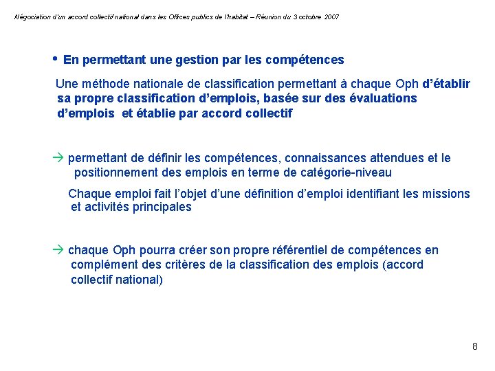Négociation d’un accord collectif national dans les Offices publics de l’habitat – Réunion du