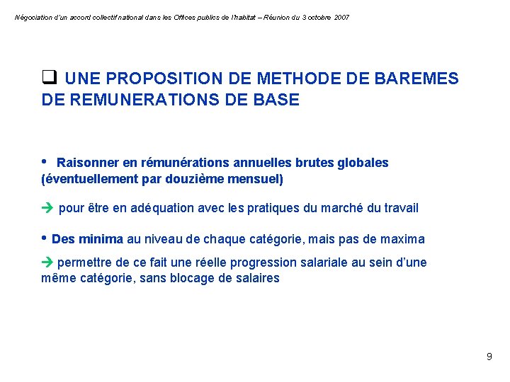Négociation d’un accord collectif national dans les Offices publics de l’habitat – Réunion du