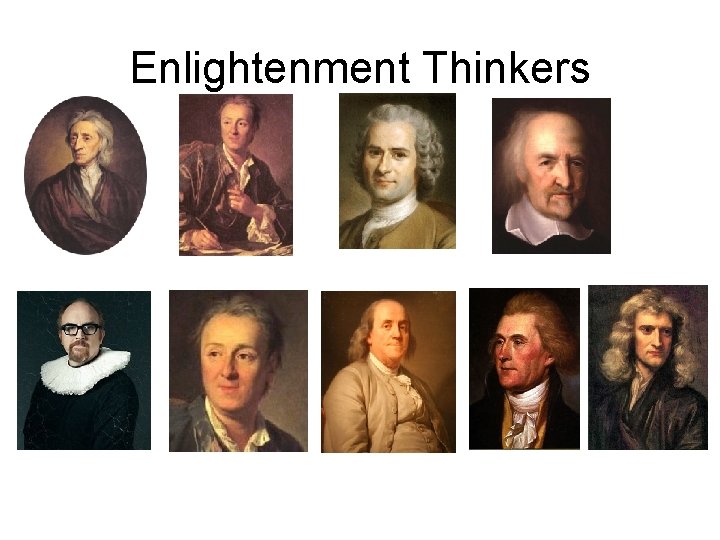 Enlightenment Thinkers 