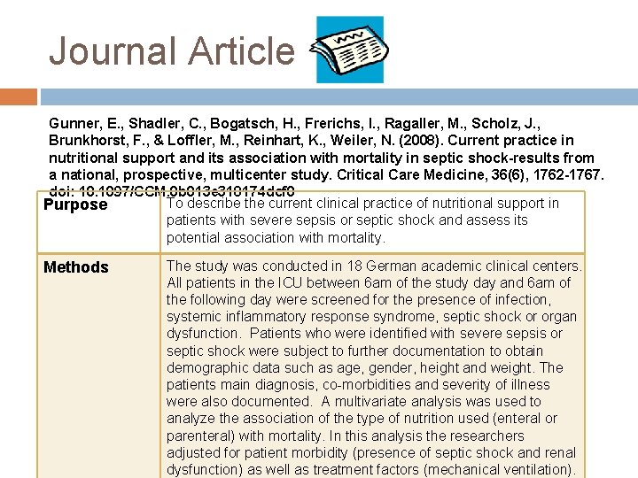 Journal Article Gunner, E. , Shadler, C. , Bogatsch, H. , Frerichs, I. ,