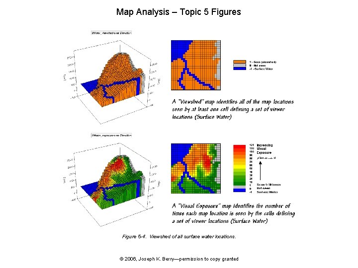Map Analysis – Topic 5 Figures Figure 5 -4. Viewshed of all surface water