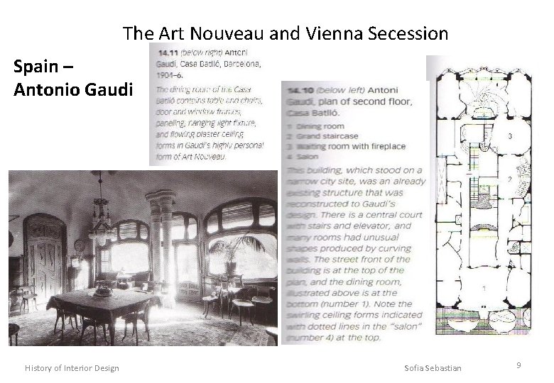 The Art Nouveau and Vienna Secession Spain – Antonio Gaudi History of Interior Design