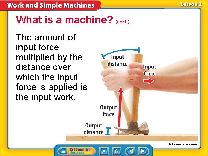 What is a machine? (cont. ) The amount of input force multiplied by the