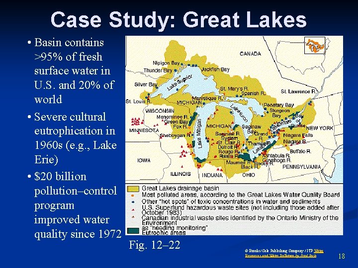 Case Study: Great Lakes • Basin contains >95% of fresh surface water in U.